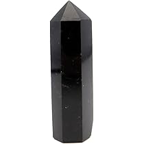 Amazon.co.jp: [GOLD STONE] モリオン 黒水晶 六角柱 ポイント